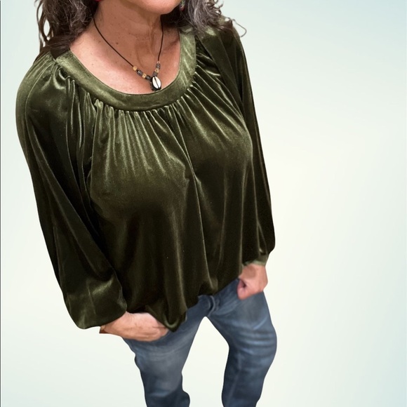 Velvet Holiday Blouse - Picture 2 of 3